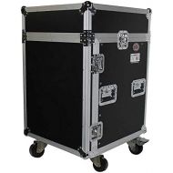 Pro-X 14U Rack x 10U Top Mixer DJ Combo Flight Case