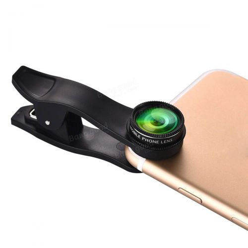  Unknown 5 in 1 198° Fisheye 0.6x Wide Angle 15x Macro 12x Lens CPL Polarizer for Smartphone - Mobile Photography Lenses -1 Set of Deluxe 5in1 Lens Kit