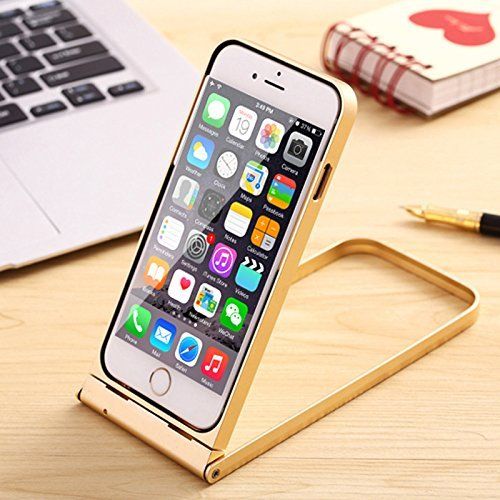 Unknown New R-just Case Aluminum bumper With Wireless Bluetooth Remote Shutter Lazy people Stand For iphone 6 Plus6s Plus - Golden