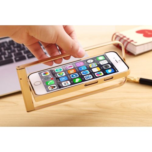  Unknown New R-just Case Aluminum bumper With Wireless Bluetooth Remote Shutter Lazy people Stand For iphone 6 Plus6s Plus - Golden