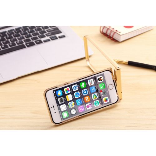  Unknown New R-just Case Aluminum bumper With Wireless Bluetooth Remote Shutter Lazy people Stand For iphone 6 Plus6s Plus - Golden