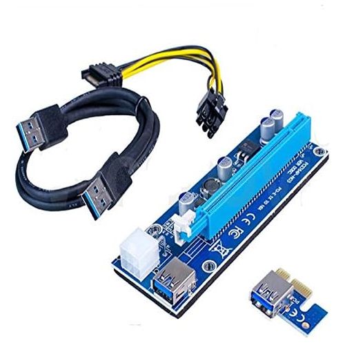  Unknown 10 pcs lot 6 pin PCIE to PCIe riser USB3.0 PCI E mining adapter card extension cable