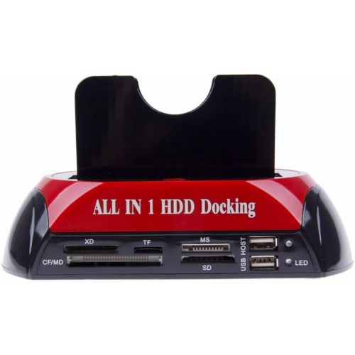  Unknown 3.5 2.5 SATA IDE 2 Double Dock HDD Docking Station e-SATA Hub External Storage Enclosure