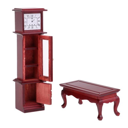  Unknown MagiDeal Luxury 1/12 Dolls House Miniature Furniture Kit Sofa Cushions End Table Cabinet Bookshelf Vertical Clock Suit