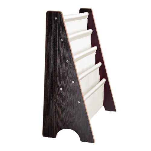  Unknown Book Shelf Sling Storage Rack Organizer Bookcase Display Holder Walnut Wood Kids New