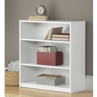 Unknown Easy to Assemble, Contemporary Style, Mainstays 3-Shelf Wood Bookcase, Multiple Colors, (White)