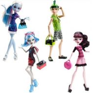 Unknown Model 4pcs/lot, original Monster High dolls/scaris city of frights,Ghoulia Yelps,Draculaura,Abbey Bominable,Deuce gorgon/gift for girl