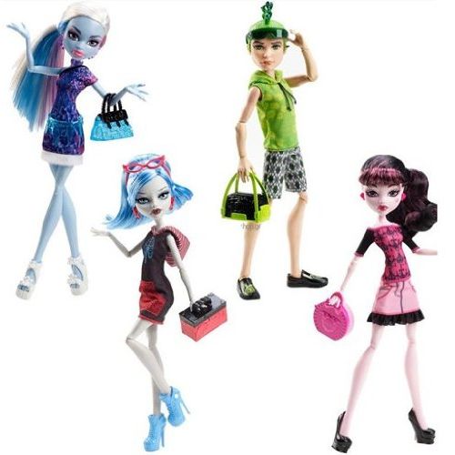  Unknown Model 4pcs/lot, original Monster High dolls/scaris city of frights,Ghoulia Yelps,Draculaura,Abbey Bominable,Deuce gorgon/gift for girl