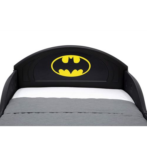  Unknown DC Comics Batman Batmobile Car Sleep and Play Toddler Bed with Attached Guardrails by Delta Children