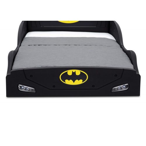  Unknown DC Comics Batman Batmobile Car Sleep and Play Toddler Bed with Attached Guardrails by Delta Children