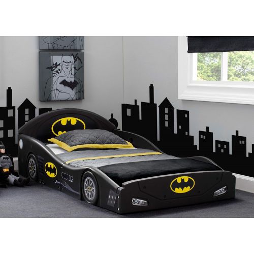  Unknown DC Comics Batman Batmobile Car Sleep and Play Toddler Bed with Attached Guardrails by Delta Children