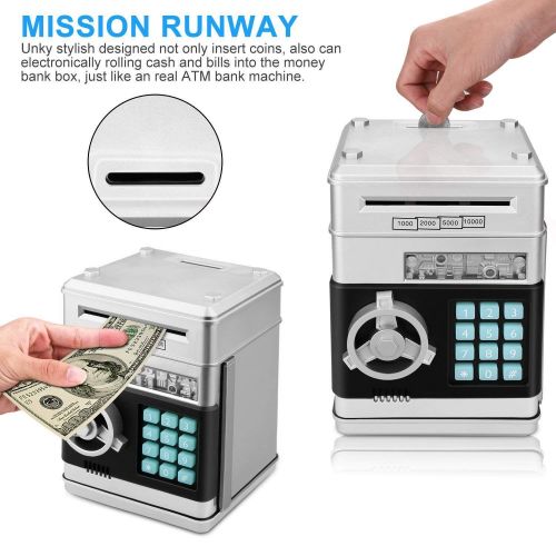  Unknown Money Boxes - Cartoon Electronic Atm Password Piggy Bank Cash Coin Can Auto Scroll Paper Money Saving Box Gift - Weddings Parties Adults Tray Locks Kids Wedding Lock Boxes Home Tha