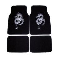 Unknown Dragon Silver Front & Rear Carpet Car Truck SUV Floor Mats