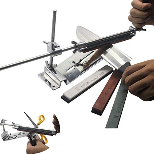  Unknown Kitchen Knife Sharpening - Kitchen Knife Sharpener System - Profession Kitchen Sharpening Scissor Knife Blade Sharpener Tools With 4 Stones (Professional Kitchen Knife Sharpener)