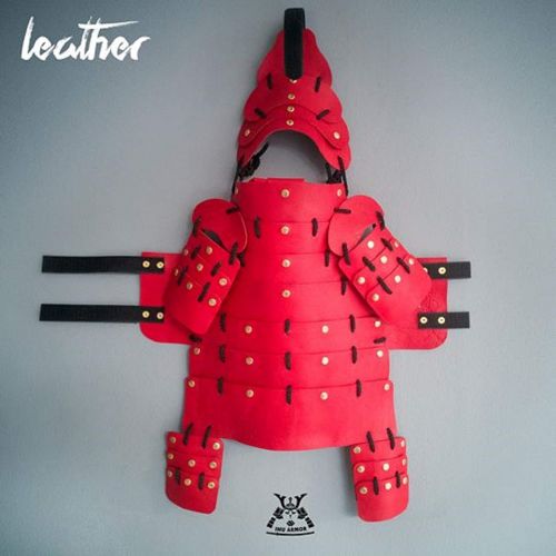  Unknown HOT! Made-to-Order Japanese Style Handmade Dog Costumes Samurai Armor for Dog Fashion Cosplay for Medium Dog Made from Genuine Leather
