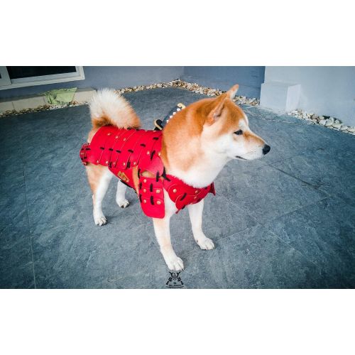  Unknown HOT! Made-to-Order Japanese Style Handmade Dog Costumes Samurai Armor for Dog Fashion Cosplay for Medium Dog Made from Genuine Leather