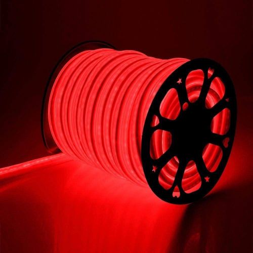  Unknown US Stock LED Neon Rope Lights, DC12V LED Neon Flex Strip Light for in/Outdoor Decor Commercial Lighting Use and Advertising Signboard Logo Making, Waterproof Resistant, 2835SMD 120