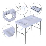Unknown Outsunny Portable Fish Table Cleaning Cutting Camping Foldable w/Faucet & Sink