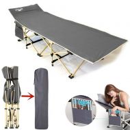 Unknown Portable Folding Bed Stable Camping Cot Outdoor Travel Sleeping with Carry Bag