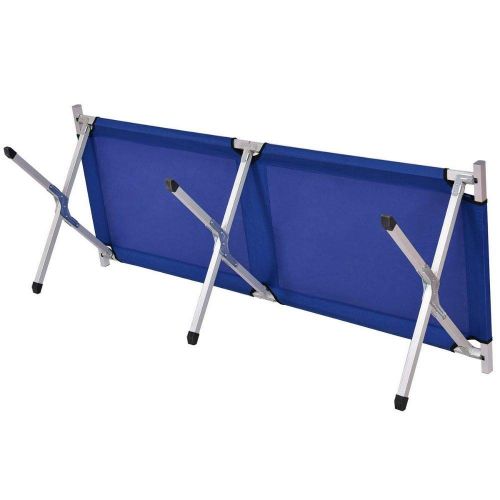  Unknown Blue Foldable Camping Bed Portable Military Cot Hiking Travel w/Carrying Bag