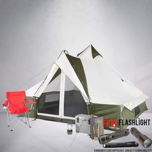  Unknown Hazel Creek 8 Person Lodge Tent Bundled with Free Flashlight