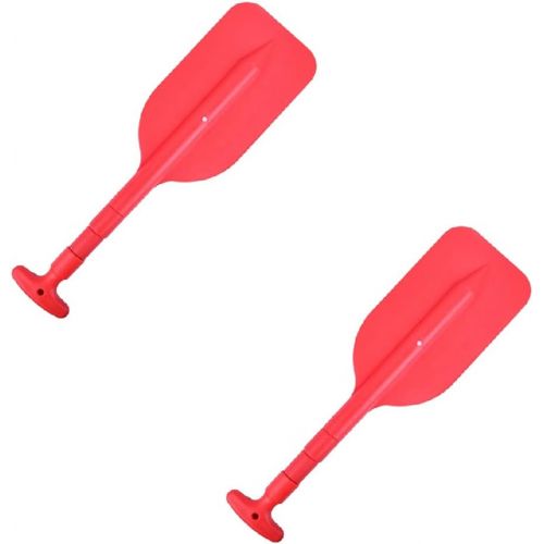  unknows Vxeqnr 1Pc T Plastic Telescopic Paddle Boat Oar Portable Collapsible Rafting Boat Paddle Safety Boat Accessories, Red