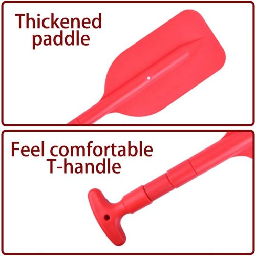  unknows Vxeqnr 1Pc T Plastic Telescopic Paddle Boat Oar Portable Collapsible Rafting Boat Paddle Safety Boat Accessories, Red