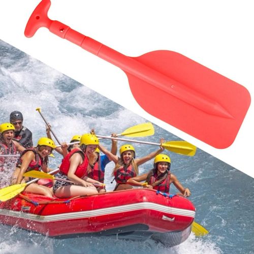  unknows Vxeqnr 1Pc T Plastic Telescopic Paddle Boat Oar Portable Collapsible Rafting Boat Paddle Safety Boat Accessories, Red