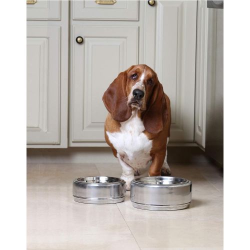  Unleashed Life Chadwick Collection  Stainless Steel Dog/Cat Food & Water Bowl
