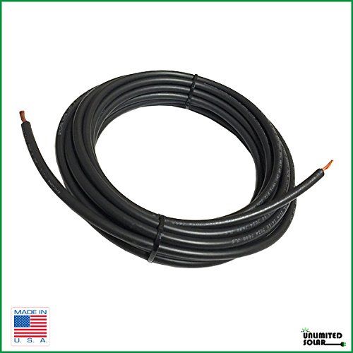  Unlimited Solar 50FT Solar PV Cable, 8 AWG, 2000V Wire, UL 4703 Listed, Copper, PV Approved & Sunlight Resistant