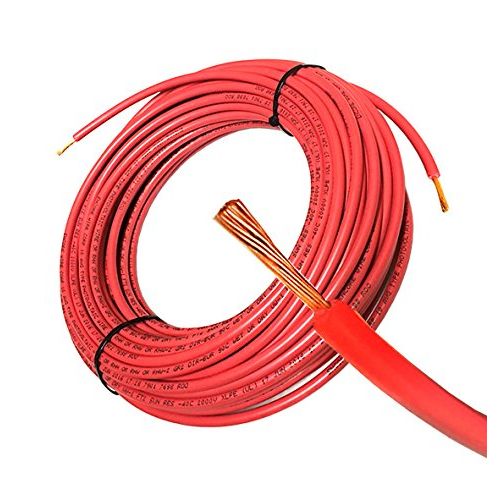  Unlimited Solar 100FT Solar PV Cable, 8 AWG, 2000V Wire, UL 4703 Listed, Copper, PV Approved & Sunlight Resistant, RED Color