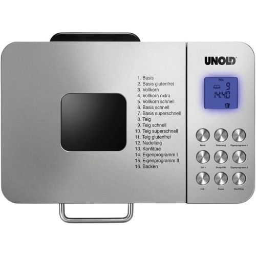  UNOLD Brotbackautomat Backmeister Edel, 550 W, 750-1000 g Brotgewicht, Keramik-Beschichtung, 68456