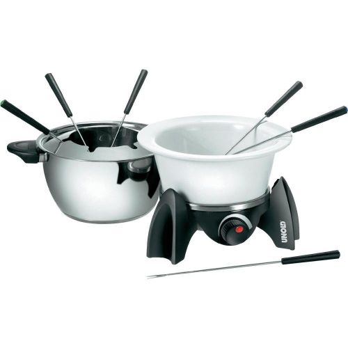  Unold UNOLD Fondue-SET, Wechseltopf (Edelstahl/Keramik), Zubehoer, fuer 6 Personen, 48645