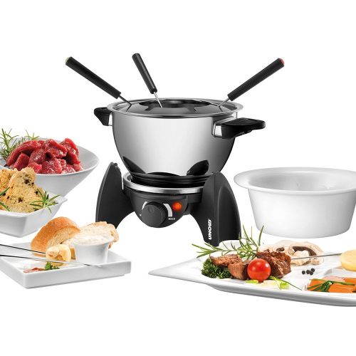  Unold UNOLD Fondue-SET, Wechseltopf (Edelstahl/Keramik), Zubehoer, fuer 6 Personen, 48645