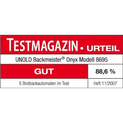  Unold UNOLD Brotbackautomat Backmeister Onyx, 600 W, 1kg Brotgewicht, Keramik-Beschichtung, 8695