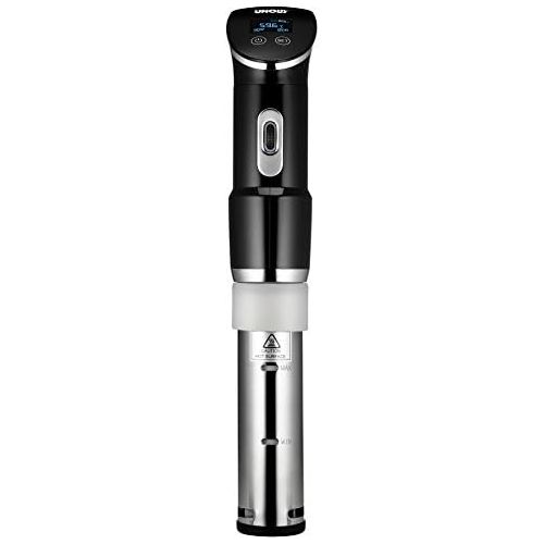  UNOLD 58915 STICK Time Sous Vide Garer fuer alle Toepfe ab 18 cm Hoehe, Temperaturgenauigkeit 0,2°C, einstellbar von 0  95°C, fuer bis zu 20l Wasser, 1.300 Watt, Edelstahl/schwarz, 13