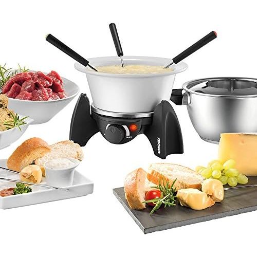  UNOLD Fondue-SET, Wechseltopf (Edelstahl/Keramik), Zubehoer, fuer 6 Personen, 48645