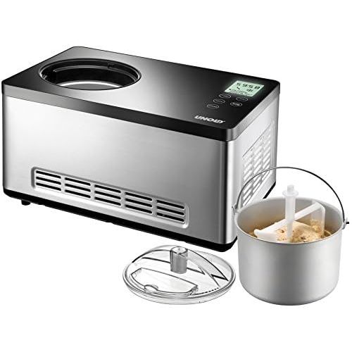  [아마존베스트]Unold Gusto Ice Cream Maker, 2 Litre, 180 W, Stainless Steel/Black