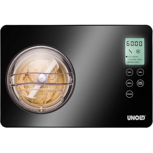  [아마존베스트]Unold Gusto Ice Cream Maker, 2 Litre, 180 W, Stainless Steel/Black