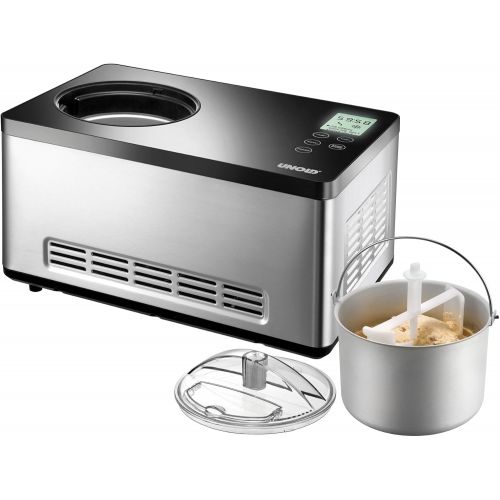  [아마존베스트]Unold Gusto Ice Cream Maker, 2 Litre, 180 W, Stainless Steel/Black