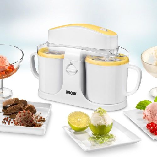  [아마존베스트]Unold 48850Ice Cream Maker Duo, Volume for 2x 500ml