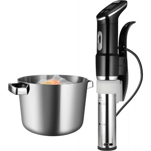  [아마존베스트]UNOLD 58915 STICK TIME Sous Vide cooker for all pots from 18 cm in height, temperature accuracy 0.2 °C, adjustable from 0 - 95 °C, for up to 20 L of water, 1,300 Watt, stainless st