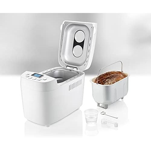  UNOLD Backmeister 68520 Big White for up to 1,500 g of bread, with 15 programs for gluten free bread, timer function, ware holding function, LCD display, White