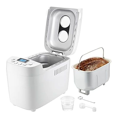  UNOLD Backmeister 68520 Big White for up to 1,500 g of bread, with 15 programs for gluten free bread, timer function, ware holding function, LCD display, White