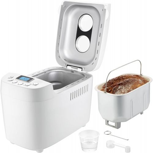  UNOLD Backmeister 68520 Big White for up to 1,500 g of bread, with 15 programs for gluten free bread, timer function, ware holding function, LCD display, White