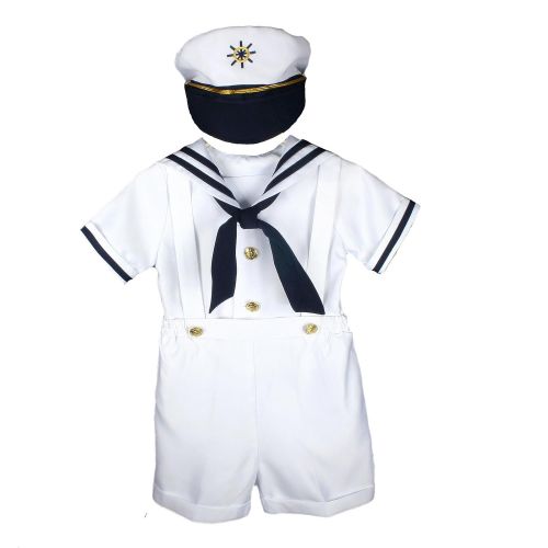  Unotux Sailor Shorts Suit for Infant Toddler Boy Navy Outfits S M L XL 2T 3T 4T