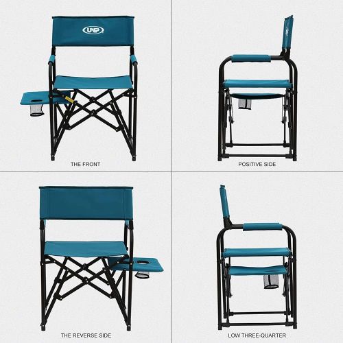  Unp Camping Chairs, Director Chair with Side Table, Portable Folding Camp Chair, Mini Lightweight Collapsible Camping Chair for Outdoor Party, Lawn, Backpacking, Hiking, Picnic, Travel
