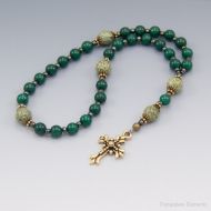 /UnspokenElements Green Anglican Prayer Beads - Christian Rosary - Pocket Prayer Beads