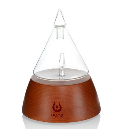  Uone UONE Aroma Essential Oil Nebulizing Diffuser made from Wood and Glass for Aromatherapy Pure Essential oils Nebulizer with Touch Button Timer and 7 Color LED lights No...