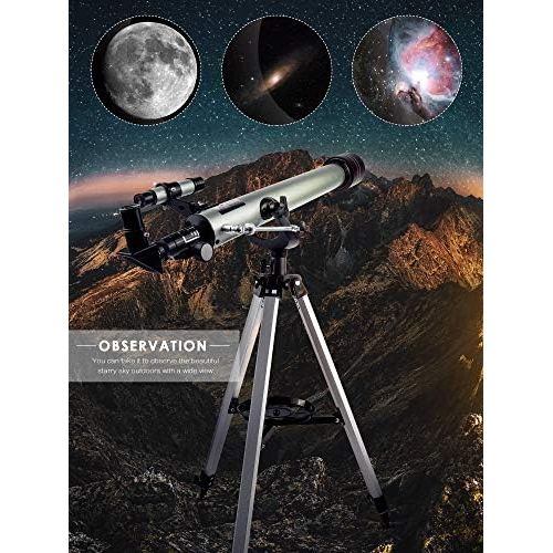  [아마존베스트]Refractor Telescope, Uong Professional 525X Astronomical Telescope Children Telescope Telescope with Tripod Learning Toy and Finder Scope for Astronomy Beginners Children Education